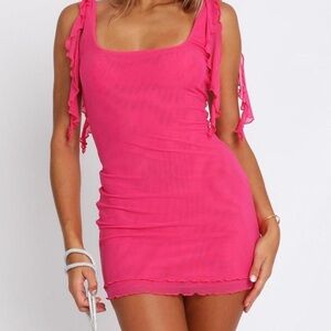 NWT White Fox Hot Pink Mini Dress Size XS